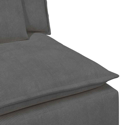 Modulsoffa med dynor mörkgrå