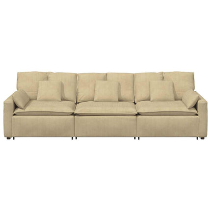 Modulsoffa med dynor grågrön
