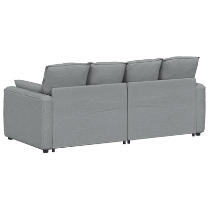 Modulsoffa med dynor ljusgrå
