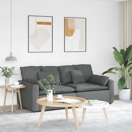 Modulsoffa med dynor mörkgrå