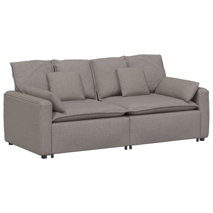 Modulsoffa med dynor taupe