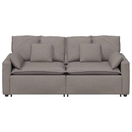 Modulsoffa med dynor taupe