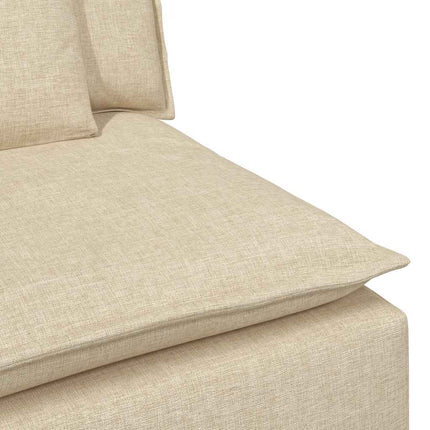 Modulsoffa med dynor krämfärgad