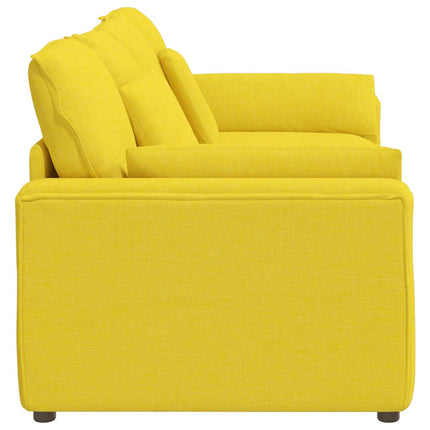 Modulsoffa med dynor ljusgul
