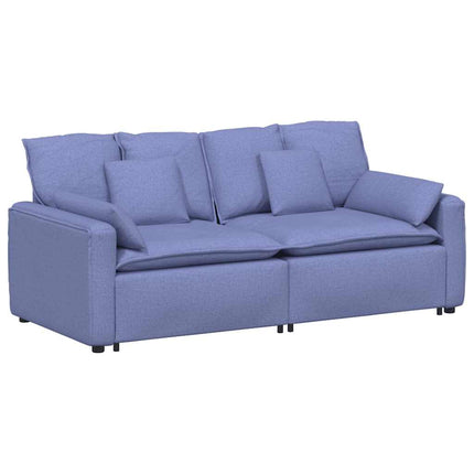 Modulsoffa med dynor jeansblå