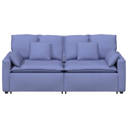 Modulsoffa med dynor jeansblå