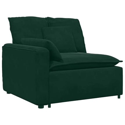 Modulsoffa med dynor mörkgrön
