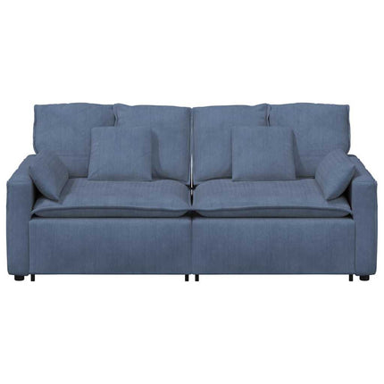 Modulsoffa med dynor blå