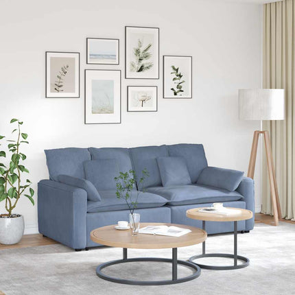 Modulsoffa med dynor blå
