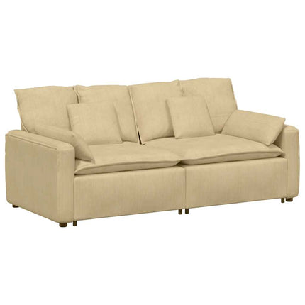 Modulsoffa med dynor grågrön