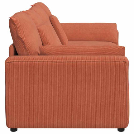 Modulsoffa med dynor röd orange