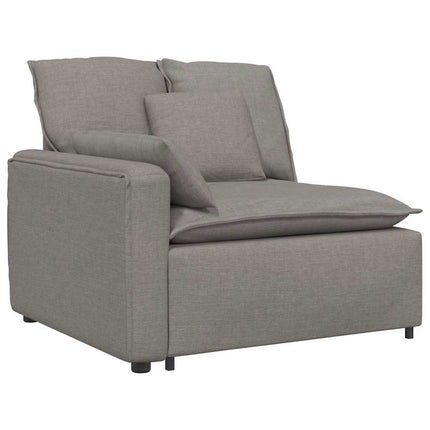 Modulsoffa med kuddar i taupe
