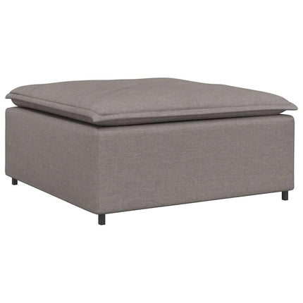 Modulsoffa med fotpall och dynor i taupe