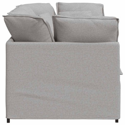 Modulsoffa med dynor i tyg molngrå