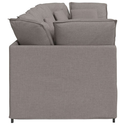 Modulsoffa med kuddar i taupe