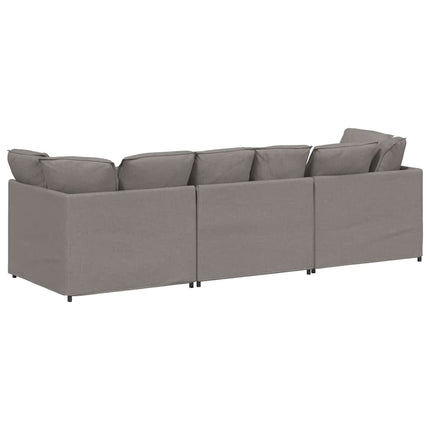 Modulsoffa med kuddar i taupe