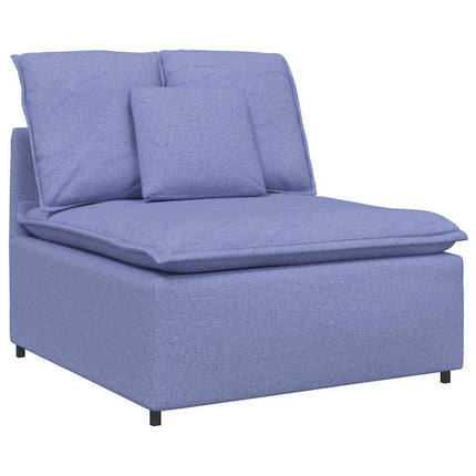 Modulsoffa med kuddar tyg jeans blå