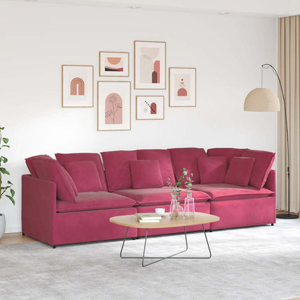 Modulsoffa Med Dynor Sammet