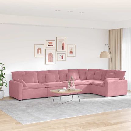 Modulsoffa Med Dynor Sammet