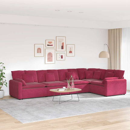 Modulsoffa Med Dynor Sammet