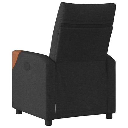 Elektrisk reclinerfåtölj svart tyg