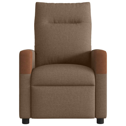 Elektrisk reclinerfåtölj Brun tyg