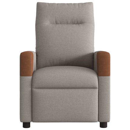Elektrisk reclinerfåtölj taupe tyg