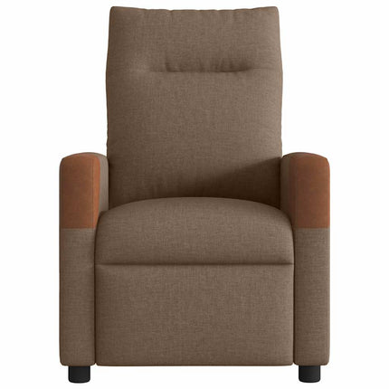 Elektrisk massagefåtölj brun tyg