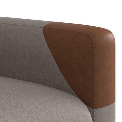 Elektrisk massagefåtölj taupe tyg