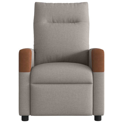 Elektrisk massagefåtölj taupe tyg