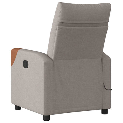Elektrisk massagefåtölj taupe tyg