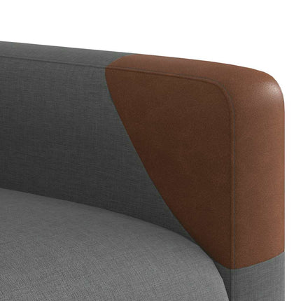 Reclinerfåtölj med uppresningshjälp mörkgrå tyg