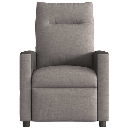 Elektrisk reclinerfåtölj taupe tyg