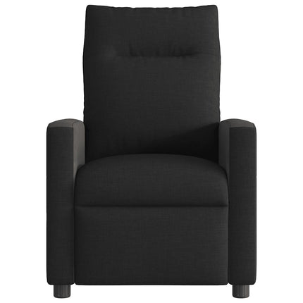 Elektrisk massagefåtölj med uppresningshjälp svart tyg