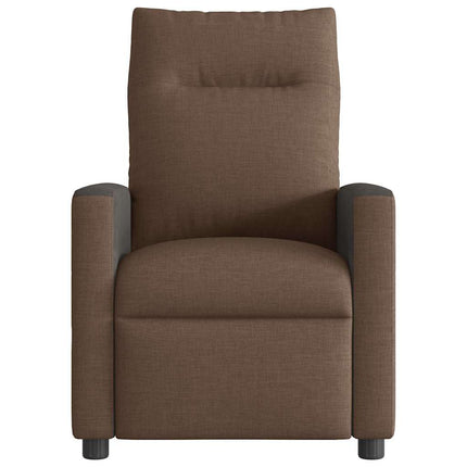 Elektrisk massagefåtölj brun tyg
