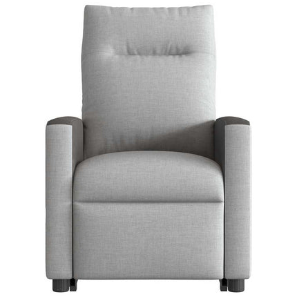 Reclinerfåtölj med uppresningshjälp molngrå tyg