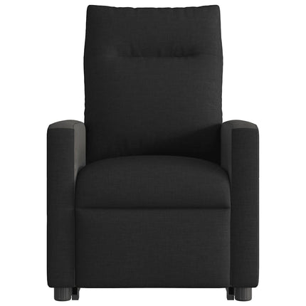 Elektrisk reclinerfåtölj med uppresningshjälp svart tyg