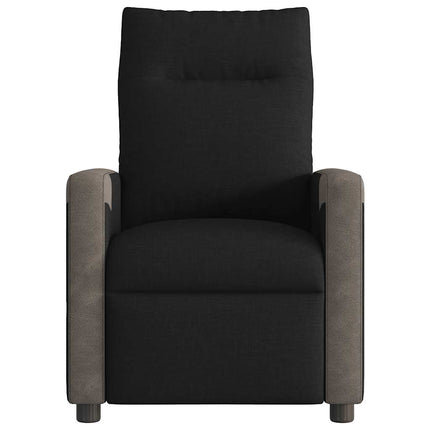 Elektrisk reclinerfåtölj svart tyg