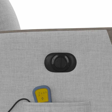 Elektrisk massagefåtölj molngrå tyg