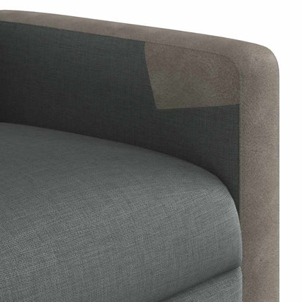 Reclinerfåtölj med uppresningshjälp mörkgrå tyg