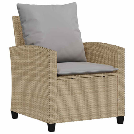 Soffgrupp för trädgården med dynor 6 delar beige konstrotting