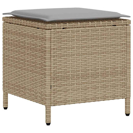 Soffgrupp för trädgården med dynor 6 delar beige konstrotting