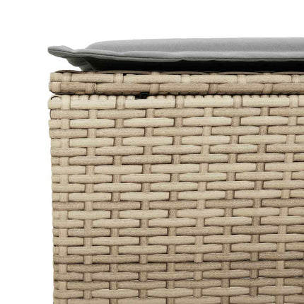 Soffgrupp för trädgården med dynor 6 delar beige konstrotting
