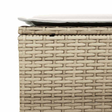 Soffgrupp för trädgården med dynor 6 delar beige konstrotting