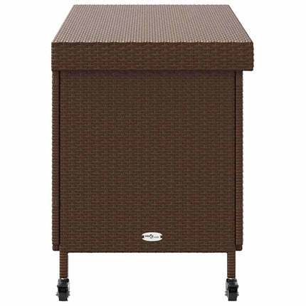 Dynbox på hjul brun 110x55x73 cm konstrottning