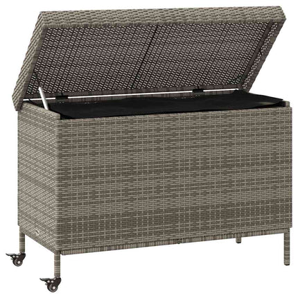 Dynbox på hjul grå 110x55x73 cm konstrottning