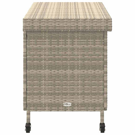 Dynbox på hjul ljusgrå 110x55x73 cm konstrottning