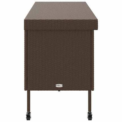 Dynbox på hjul brun 160x55x75 cm konstrottning