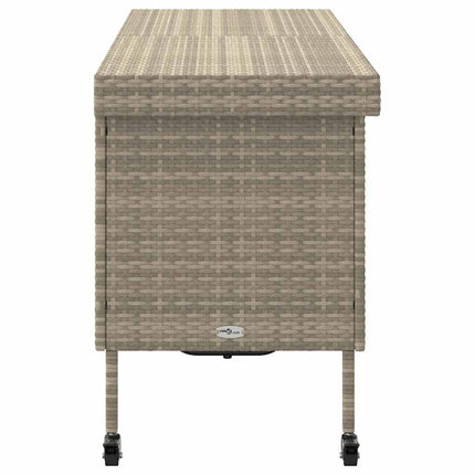 Dynbox på hjul ljusgrå 160x55x75 cm konstrottning