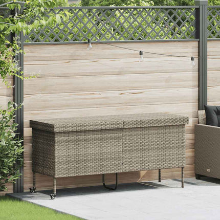 Dynbox på hjul ljusgrå 160x55x75 cm konstrottning
